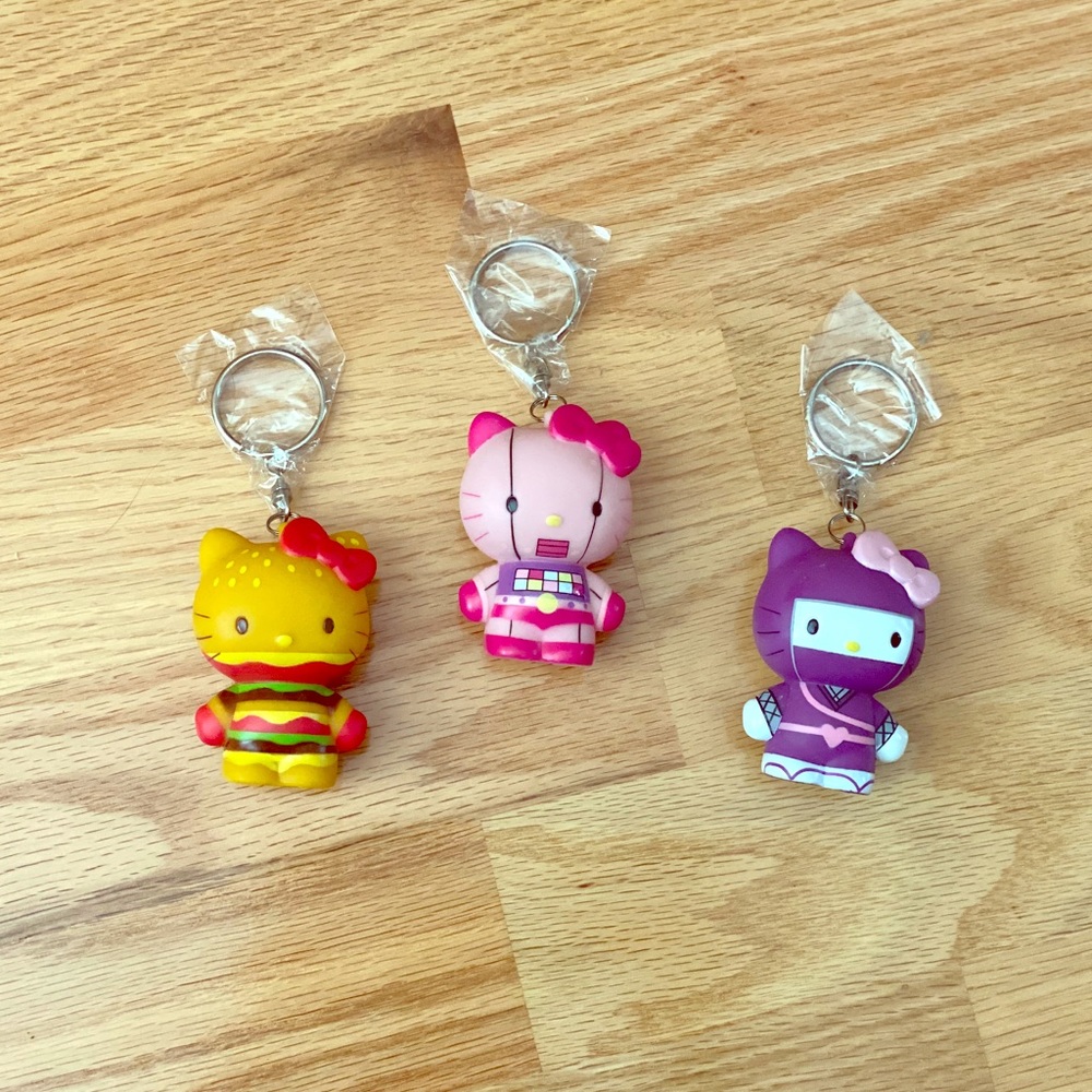 Hello Kitty Keychains - Set of 3